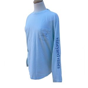 Vineyard Vines Blue Long Sleeve Cotton Tee Shirt  Men’s Medium